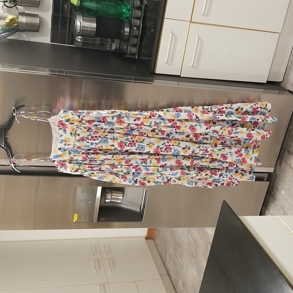 💕THE GREAT💕 The Dainty Dress ~ Midi 100% Cotton Tropical Floral Large L NWT - Picture 12 of 16